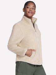 Skechers Cream Sherpa Jacket - Image 7 of 8
