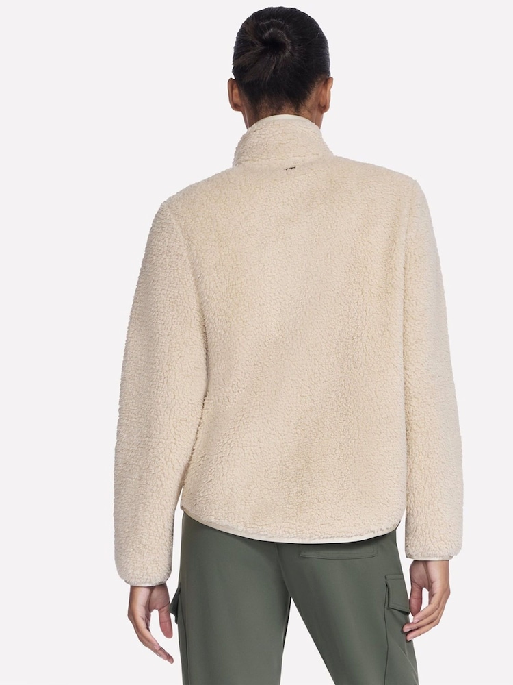Skechers Cream Sherpa Jacket - Image 8 of 8
