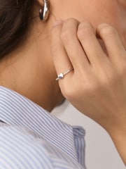 Sterling Silver Pave Heart Ring - Image 4 of 6
