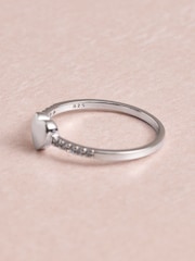 Sterling Silver Pave Heart Ring - Image 6 of 6