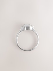 כסף סטרלינג - Rectangular Sparkle Ring - תמונה 3 מתוך 3