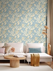 Ohpopsi Antique Blue Hummingbird 10M Wallpaper - Image 1 of 3