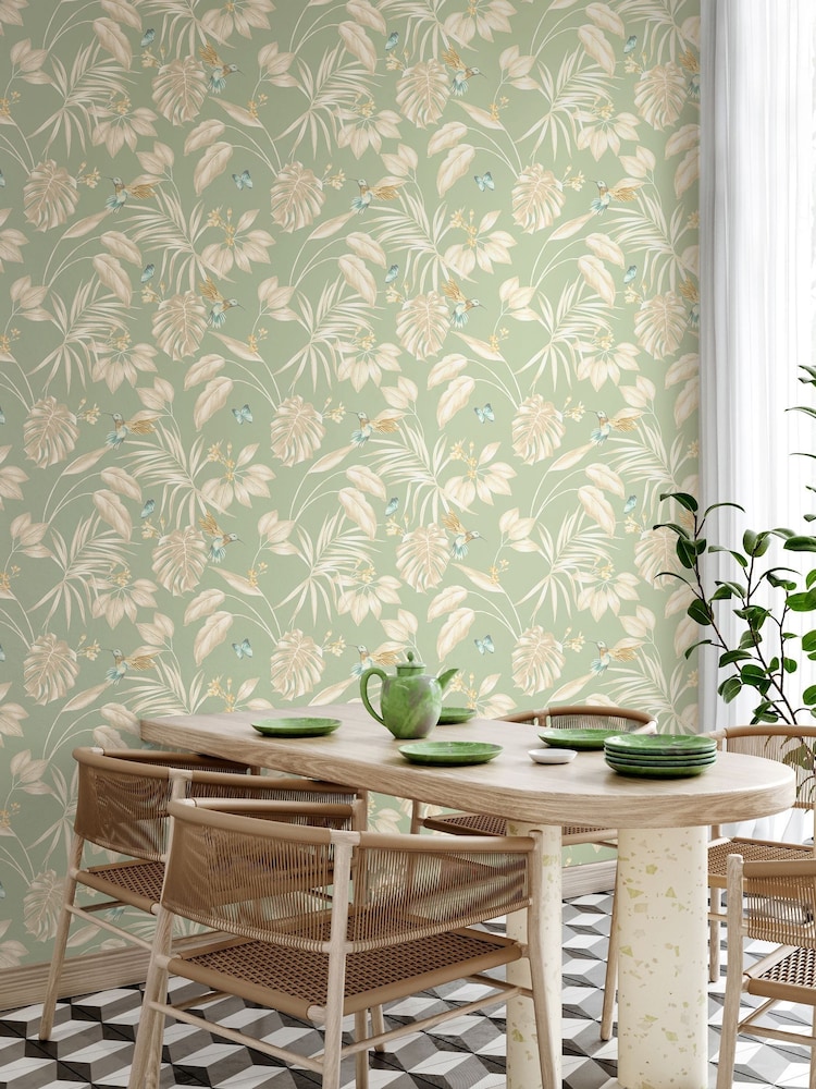 Ohpopsi Spearmint Hummingbird 10M Wallpaper - Image 1 of 3