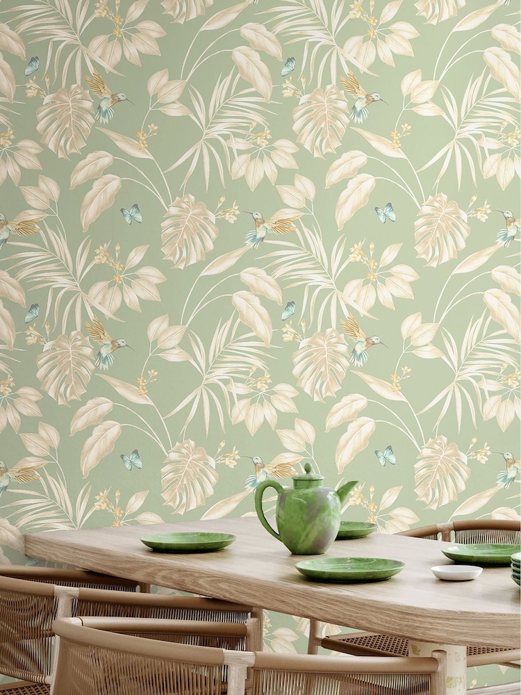 Ohpopsi Spearmint Hummingbird 10M Wallpaper - Image 2 of 3