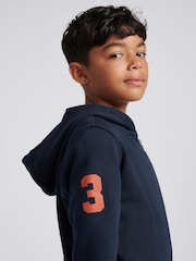U.S. Polo Assn. Navy Blue Boys Player 3 Zip Hoodie and Joggers Set - Image 6 of 10