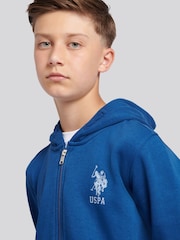 أزرق - U.S. Polo Assn. Boys Player 3 Zip Hoodie and Joggers Set - صورة 4 من 12