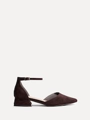 Linzi Brown Wide Fit Dolly Low Block Court Heels - Image 2 of 5