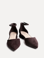 Linzi Brown Wide Fit Dolly Low Block Court Heels - Image 3 of 5