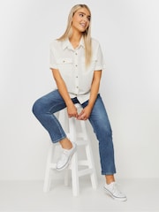 M&Co Cream Short Sleeve Utility Shirt - Image 2 of 5