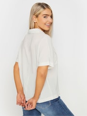 M&Co Cream Short Sleeve Utility Shirt - Image 3 of 5