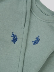 U.S. Polo Assn. Green Double Horsemen Crew Sweatshirt and Joggers Set - Image 10 of 12