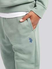 U.S. Polo Assn. Green Double Horsemen Crew Sweatshirt and Joggers Set - Image 6 of 12