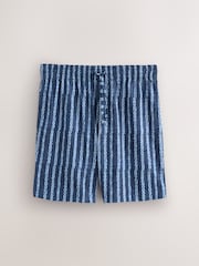 Indigo Blue Jersey Check Pyjamas Shorts 2 Pack - Image 2 of 7