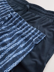 Indigo Blue Jersey Check Pyjamas Shorts 2 Pack - Image 4 of 7