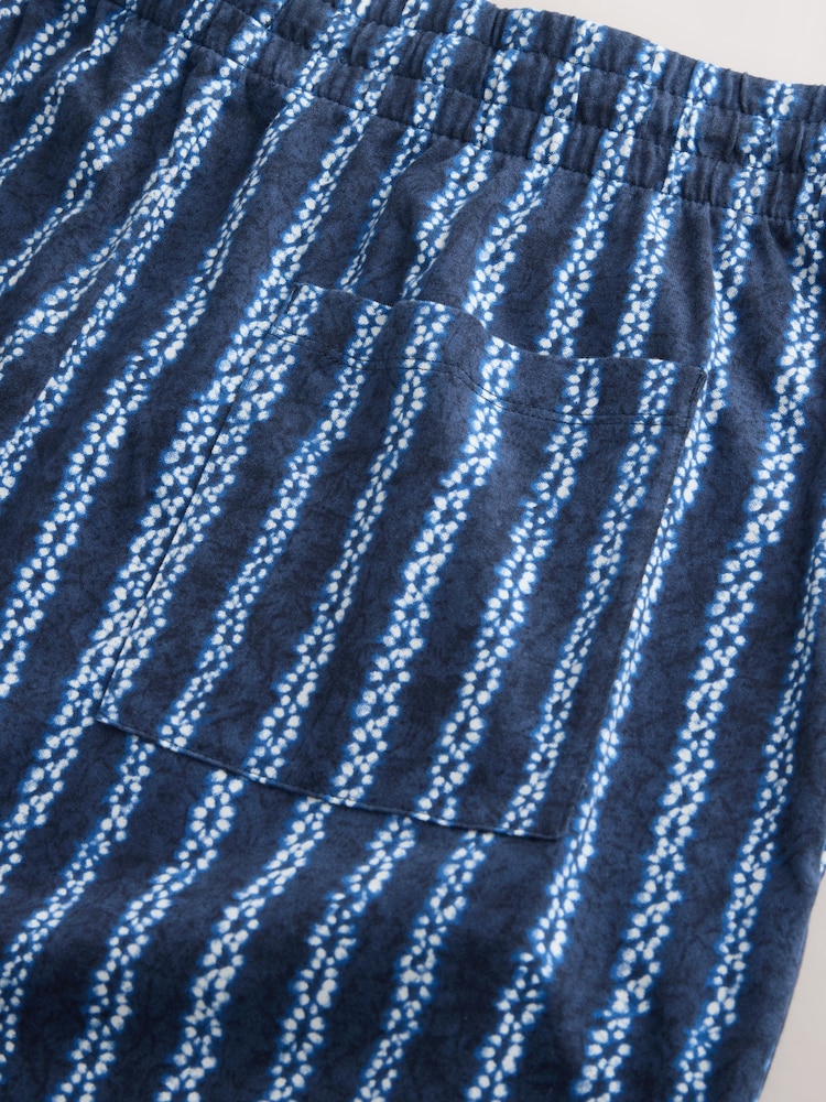 Indigo Blue Jersey Check Pyjamas Shorts 2 Pack - Image 7 of 7