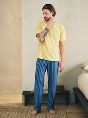 Pink & Gelb - Gestreiftes Kurzarm-Jersey-Pyjama-Set im 2 er-Pack - Bild 3 von 16