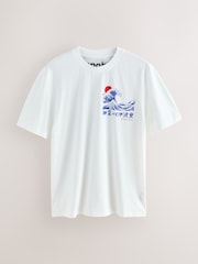 Navy/White Hokusai Jersey Short Sleeve Pyjamas Set 2 Pack - Image 11 of 18