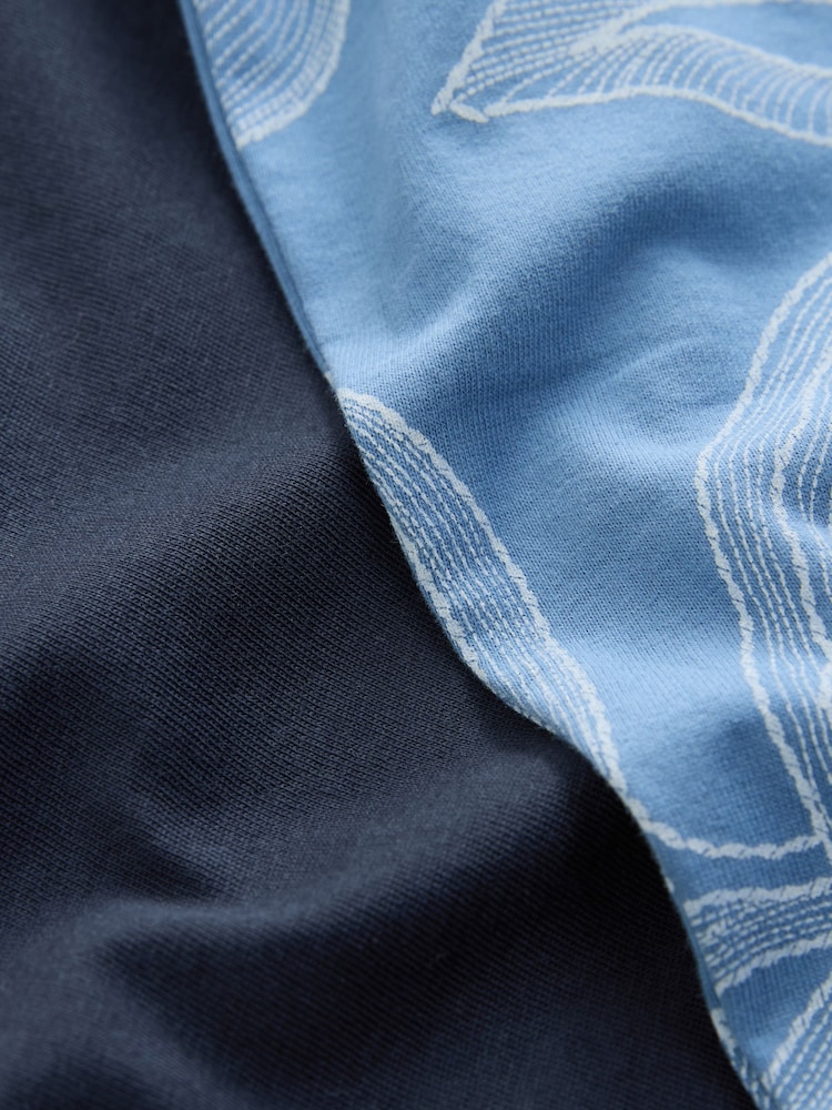 Blau - Printed Short Sleeve Pyjamas Set - Bild 10 von 10