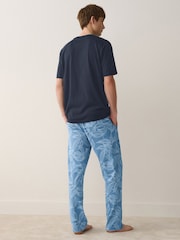 Blau - Printed Short Sleeve Pyjamas Set - Bild 2 von 10