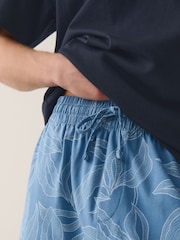 Blau - Printed Short Sleeve Pyjamas Set - Bild 4 von 10