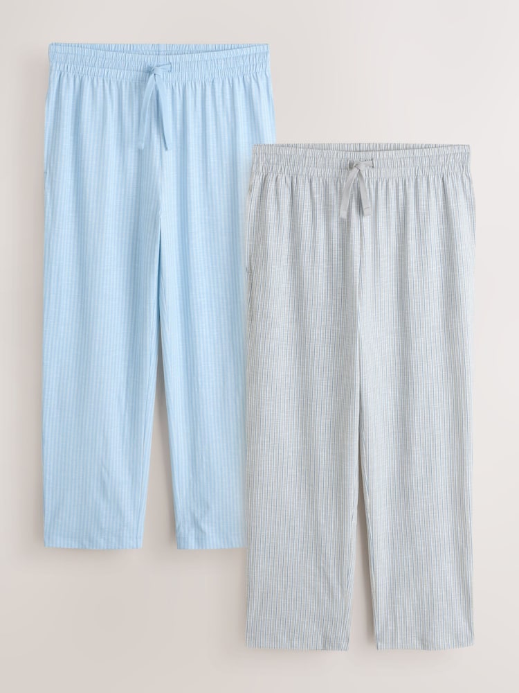 藍色/灰色 - 針織睡衣 2 包 - 圖片 1，共 11