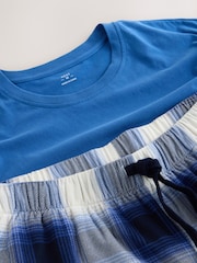 Teal Blue Motionflex Cosy Short Sleeve Pyjamas Set - Image 4 of 5