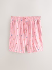 Korallenrot/Blau - Printed Short Sleeve Jersey Pyjamas Set 2 Pack - Bild 5 von 7