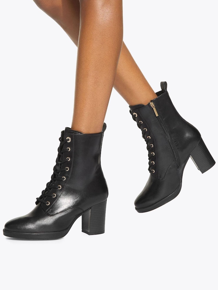 KG Kurt Geiger Lace-Up Black Boots - Image 1 of 5 KG Kurt Geiger Lace-Up Black Boots - Image 1 of 5