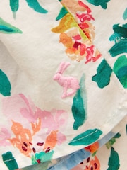 Joules Girls' Eliza Cream Floral Shirred Woven Dress - Image 4 of 5