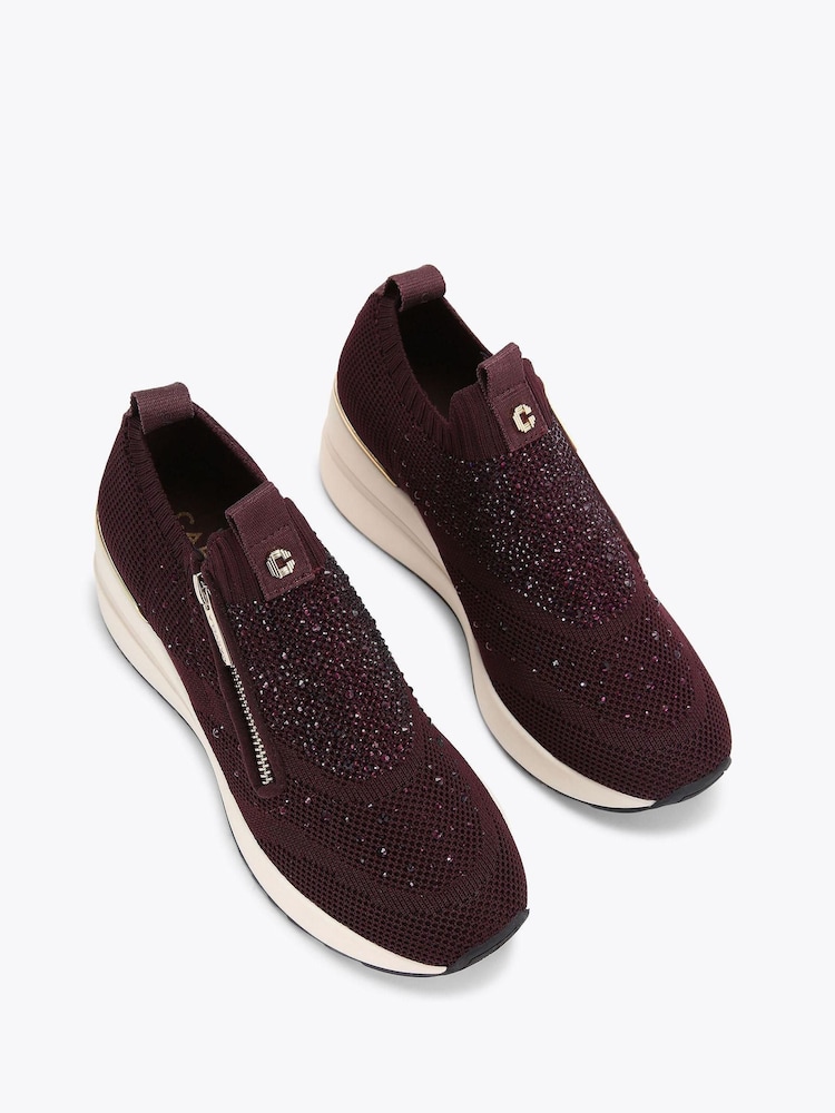 Carvela High Rise Zip Knit Trainers - Image 2 of 4