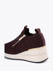 Carvela High Rise Zip Knit Trainers - Image 3 of 4