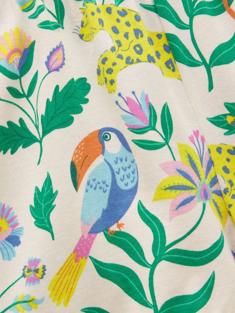 Joules Girls' Daisy Cream Jersey Frill Shorts - Image 4 of 4