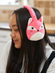 Squishmallows Pink White Plush Bluetooth Headphones - Image 1 of 4