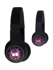 Rick and Morty Black Green Light Up Bluetooth Headphones - Image 2 of 4