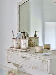 Shabby Chic by Rachel Ashwell® Set of 2 Pink Rosabelle Tumbler and Soap Dispenser Set - Image 1 of 4