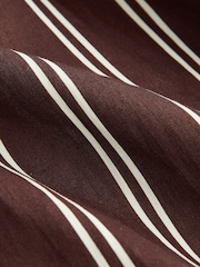 Chocolate Brown Stripe Shirred Maxi Skirt - Image 3 of 3