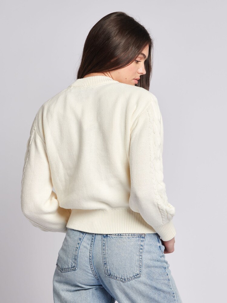 U.S. Polo Assn. Cream Multi Cable Knit Jumper - Image 2 of 7