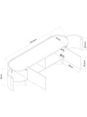 Mid Natural Nomad Oak Effect Up to 70 inch TV Unit - Image 5 of 12
