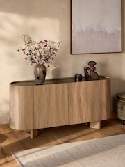 Mid Natural Nomad Oak Effect Large Sideboard - Image 2 of 11