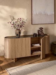 Mid Natural Nomad Oak Effect Large Sideboard - Image 3 of 11
