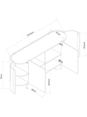 Mid Natural Nomad Oak Effect Large Sideboard - Image 5 of 11