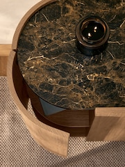 Mid Natural Nomad Oak Effect Large Sideboard - Image 6 of 11