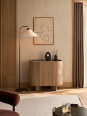 Mid Natural Nomad Oak Effect Small Sideboard - Image 4 of 11