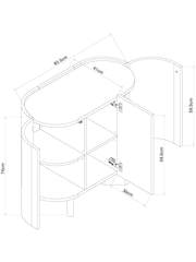 Mid Natural Nomad Oak Effect Small Sideboard - Image 5 of 11