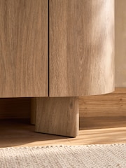 Mid Natural Nomad Oak Effect Small Sideboard - Image 7 of 11