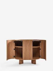 Mid Natural Nomad Oak Effect Small Sideboard - Image 9 of 11
