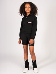 Pineapple Black Girls Half Zip Black Hoodie - Image 2 of 5