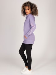 Pineapple Purple Womens Longline Hoodie - Image 3 of 4