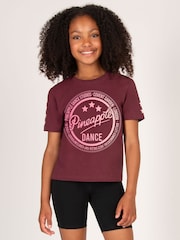 Pineapple Red Girls Burgundy Ombre Star T-Shirt - Image 1 of 5