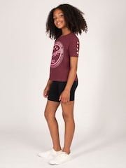 Pineapple Red Girls Burgundy Ombre Star T-Shirt - Image 4 of 5